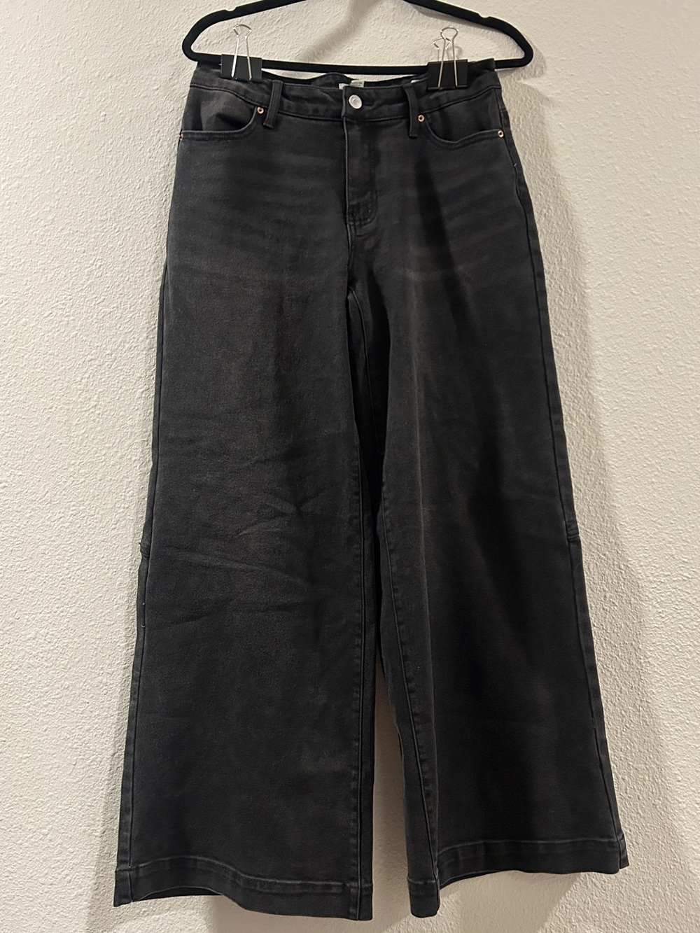 Forever 21 Black Wide-Leg High-Rise Jeans
